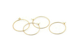 Gold Earring Wire, 12 Gold Plated Brass Earring Wires (25x0.70mm) BS 2233 H1675