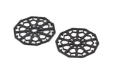 Siyah Dokulu Kolye, 1 Oksitlenmiş Siyah Pirinç Mandala Kolye, Tılsımlar, Bulgular (36x1mm) BS 2041