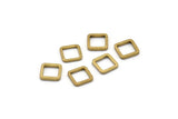 Tiny Square Finding, 50 Raw Brass Square Connectors (6x0.90mm) Bs-1114