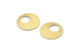 Brass Round Tag, 24 Textured Raw Brass Round Stamping Blanks, Findings (13x0.80mm) M02159
