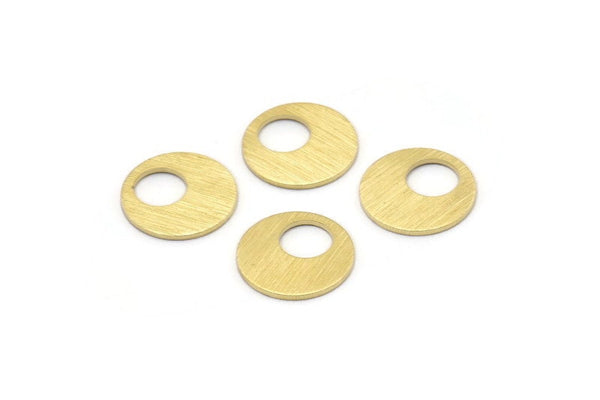 Brass Round Tag, 24 Textured Raw Brass Round Stamping Blanks, Findings (13x0.80mm) M02159