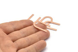 Copper U Shaped Blank, 24 Raw Copper U Shaped Stamping Blanks, Findings (26x17x0.80mm) M02087