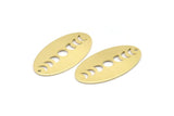 Brass Oval Charm, 8 Raw Brass Oval Moon Phases Charms With 1 Hole, Earrings, Findings (35x19x0.80mm) M02090