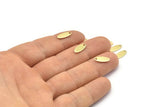 Brass Oval Charm, 100 Raw Brass, Brass Charm, Tiny Brass Oval Charms With 1 Hole (12x5x0.80mm) M02001