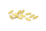 Brass Oval Blank, 100 Raw Brass, Textured Brass Blanks, Tiny Brass Oval Blanks (12x5x0.80mm) M01876