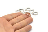 Silver Drop Charm, 12 Antique Silver Plated Brass Drop Charms With 2 Holes (16x11x2.5x1mm) BS 1849