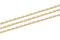 Brass Chain, Raw Brass Soldered Chain (1.5x3mm) 3m-5m-10m bs 1069 - Y