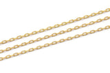 Brass Chain, Raw Brass Soldered Chain (1.5x3mm) 3m-5m-10m bs 1069 - Y