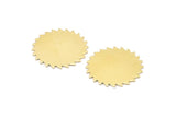 Brass Circle Blank, 2 Raw Brass Circle Blanks, Brass Round, Stamping Blanks, Findings (25x0.80mm) M02133