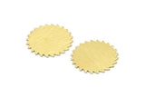 Brass Circle Blank, 2 Textured Raw Brass Circle Blanks, Brass Round, Stamping Blanks, Findings (25x0.80mm) M02136