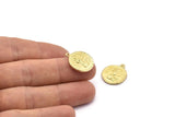 Brass Virgo Charm, 4 Raw Brass Virgo Charms With 1 Loop (17x20mm) F-92