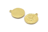 Brass Capricorn Charm, 4 Raw Brass Capricorn Charms With 1 Loop (17x20mm) F-96
