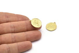 Brass Scorpio Charm, 4 Raw Brass Scorpio Charms With 1 Loop (17x20mm) F-93