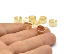 Gold Ear Cuff, 12 Gold Plated Brass Ear Cuffs With 1 Hole, Findings  (9mm) D0035 H0934