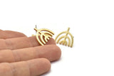 Earring Studs, 4 Raw Brass - U Shape Earrings - Brass Earrings - Earrings (16x19x1.4mm) N1609