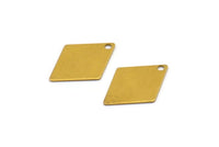 Brass Diamond Blank, 50 Raw Brass Diamond Charms, Pendant, Findings (17x12mm) D0304