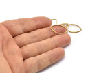 Brass Marquise Charm, Raw Brass Marquise Charms (21x13mm) D145--n0531