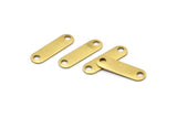 Brass Stamping Blank, 12 Raw Brass Stamping Blanks (24x7x0.80mm) D0331--Y020