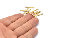 Minimalist Brass Pendant, 25 Raw Brass Bars(20x2x1mm) BS 1199--A0857