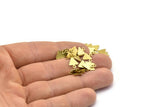 Brass Triangle Charm, Raw Brass Triangle Charms With Loop (8x9.8mm) A0504
