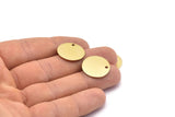 Brass Stamping Tag, 10 Raw Brass 20mm Stamping Tags , 18 Gauge B0105
