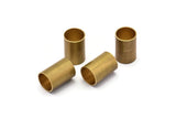 Industrial Long Tube, 10 Raw Brass Industrial Long Tube Findings (16x11mm) BRC174 R021