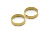Brass Band Ring - 24 Raw Brass Ring Settings (17.5mm) Hole Size : 16mm Bs-1133--R008