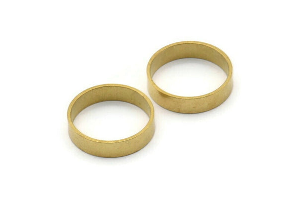 Brass Band Ring - 24 Raw Brass Ring Settings (17.5mm) Hole Size : 16mm Bs-1133--R008