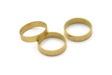 Brass Band Ring - 24 Raw Brass Ring Settings (17.5mm) Hole Size : 16mm Bs-1133--R008