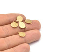 Brass Cabochon Tag, 50 Raw Brass Cabochon Tags With 1 Loop, Stamping Tags (12.5x10x1mm) E040