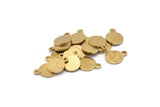 Brass Cabochon Tag, 50 Raw Brass Cabochon Tags With 1 Loop, Stamping Tags (10x8x1mm) E041