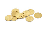 Brass Cabochon Tag, 24 Raw Brass Textured Cabochon Tags With 1 Hole, Stamping Tags (12x0.7mm) E081