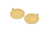 Brass Cabochon Tag, 12 Raw Brass Cabochon Tags With 1 Loop, Stamping Tags (22.5x20x1mm) E048