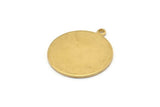 Brass Cabochon Tag, 12 Raw Brass Cabochon Tags With 1 Loop, Stamping Tags (22.5x20x1mm) E048
