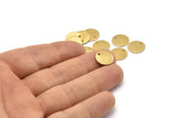 Brass Cabochon Tag, 24 Raw Brass Cabochon Tags With 1 Hole, Stamping Tags (12x1mm) E082