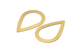 Brass Drop Blank, 10 Raw Brass Drop Blanks, Findings (40x27x0.80mm) E086