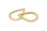 Brass Drop Blank, 10 Raw Brass Drop Blanks, Findings (40x27x0.80mm) E086