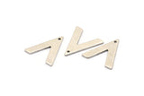 Silver V Shape, 12 Antique Silver Plated Brass V Shaped Charms With 1 Hole (19x18x1mm) M01122 H1301