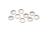 Silver Circle Connector, 10 Antique Silver Plated Brass Round Connectors (10x1.5mm) BS 2008