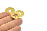 Pirinç Yıldız Konnektörü, 2 Delikli 10 Ham Pirinç Yıldız Konnektörü, Bağlantı Parçaları, Takılar (23x0,9 mm) E175