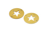 Pirinç Yıldız Konnektörü, 2 Delikli 10 Ham Pirinç Yıldız Konnektörü, Bağlantı Parçaları, Takılar (23x0,9 mm) E175