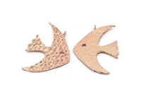 Gül Altın Balık Tılsımı, 1 Gül Altın Kaplama Pirinç Balık Pulu Dokulu Kolye, 1 Halka, 1 Delik, Küpeler, Bulgular (45x33 mm) E398