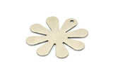Silver Flower Charm, 4 Antique Silver Plated Brass Daisy Charms With 1 Hole, Findings, Pendants (28x0.80mm) N0682 H1354