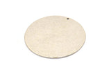 Silver Round Charm, Antique Silver Plated Brass Round Charm With 1 Hole, Stamping Blanks (43x0.90mm) M647