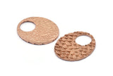 Gül Altın Oval Kolye, 1 Gül Altın Kaplama Pirinç Balık Pulu Dokulu Kolye, Tılsımlar, Küpeler, Bulgular (32x27,5 mm) E401