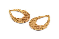 Altın Damla Kolye, 2 Altın Kaplama Pirinç Balık Pulu Dokulu Kolye, Tılsımlar, Küpeler, Bulgular (30x22mm) E400