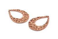 Gül Altın Damla Kolye, 2 Gül Altın Kaplama Pirinç Balık Pulu Dokulu Kolye, Tılsımlar, Küpeler, Bulgular (30x22mm) E400