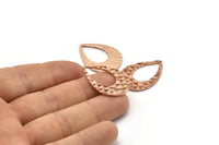 Gül Altın Damla Kolye, 2 Gül Altın Kaplama Pirinç Balık Pulu Dokulu Kolye, Tılsımlar, Küpeler, Bulgular (30x22mm) E400