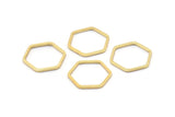 Gold Hexagon Ring , 24 Gold Plated Hexagon Shaped Ring Charms (14x0.80mm) Bs 1172 Q0003