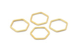 Gold Hexagon Ring , 12 Gold Plated Hexagon Shaped Ring Charms (14x0.80mm) Bs 1172 Q0003